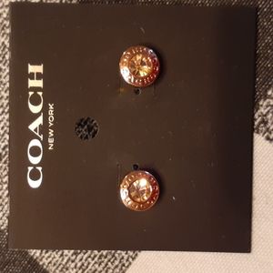 Coach Rose gold stud earrings